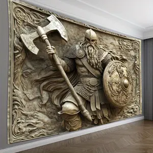 Viking Warrior Embossed Tapestry - Perfect for Living Room, Bedroom, Office & Party Decor |   Ideal Creative Gift