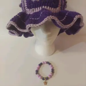 Crochet 3D Butterfly Hat for Women, Fashion Accessory with complimentary Bracelet