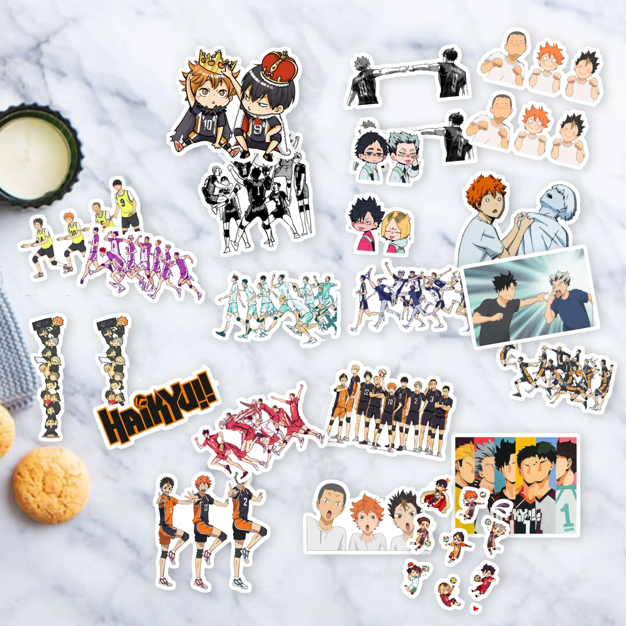 Stickers Pack 20 Pcs Haikyuu Water Bumper Luggage Waterproof Aesthetic ...