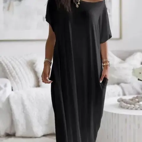 Women's Loose-Fit Batwing Long Dress, Soft Comfortable Home Wear Sleepwear & Loungewear, Elegant Victorian Style Nightgown, Perfect Gift Idea, Soft Casual Nightdress, Lounge Dresses, Soft Nightwear Loungewear, Womenswear