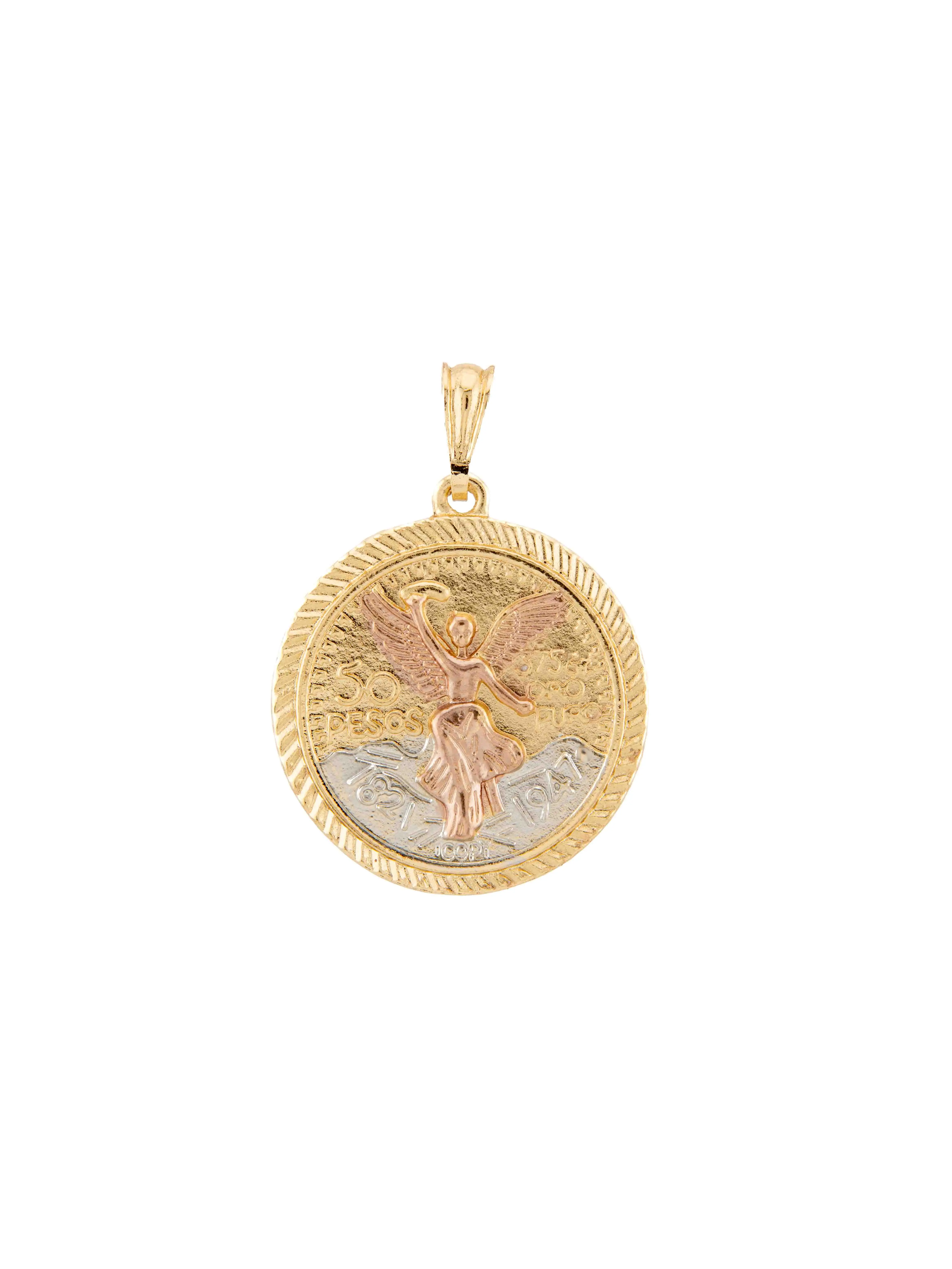 CentenarioPendant Tri-Color Gold-Plated or Gold-Tone Pendant Only Two Options Available Distinctive Jewelry Choice Triple Sided Cz