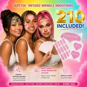 TapeTox Infused Wrinkle Smoothers Heart Shape K-beauty Japanese Face Tape, Anti-aging Botox Alternative for Forehead Crows Feet Smile Lines - Face Tape