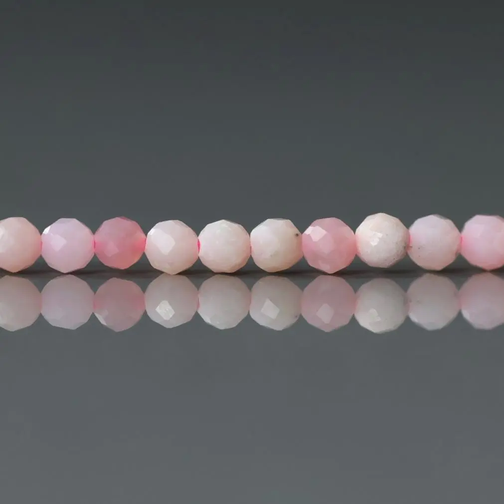 3mm Peruvian Pink Opal Beads 15" Pink Opal Genuine Gemstone Beads Natural Opal for Jewelry Making Beading Craft Gift Beads