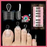 NOVO OVO Press on Toe Nail Tips, 300 Pcs Flexible Soft Gel with Guiding Line, Sharp Square Medium Half Cover, Adapts to Flat & Curved Nail Beds, Dip/Poly/Acrylic Ok for Salon & DIY Pedicure, Manicure at Home Beauty Product