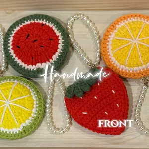 Handmade crochet coin purse unique customized gift for friend kids Finished Product