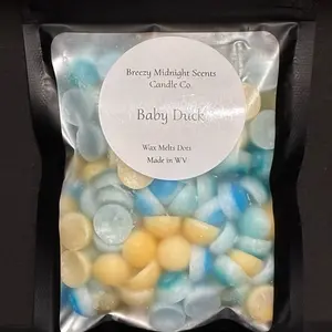 Breezy Midnight Scents Candle Co. Baby Duck Wax Melts Dots 2oz for Electric & Tea Light Warmers Customizable Scent Intensity