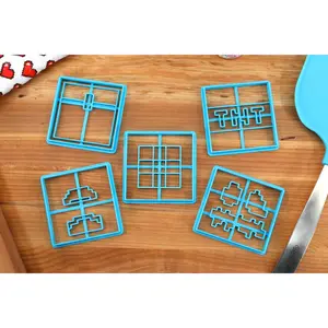 Minecraft Blocks Set 1 Cookie Cutters- Chest, Crafting Table, Furnace, Jack O Lantern, TNT