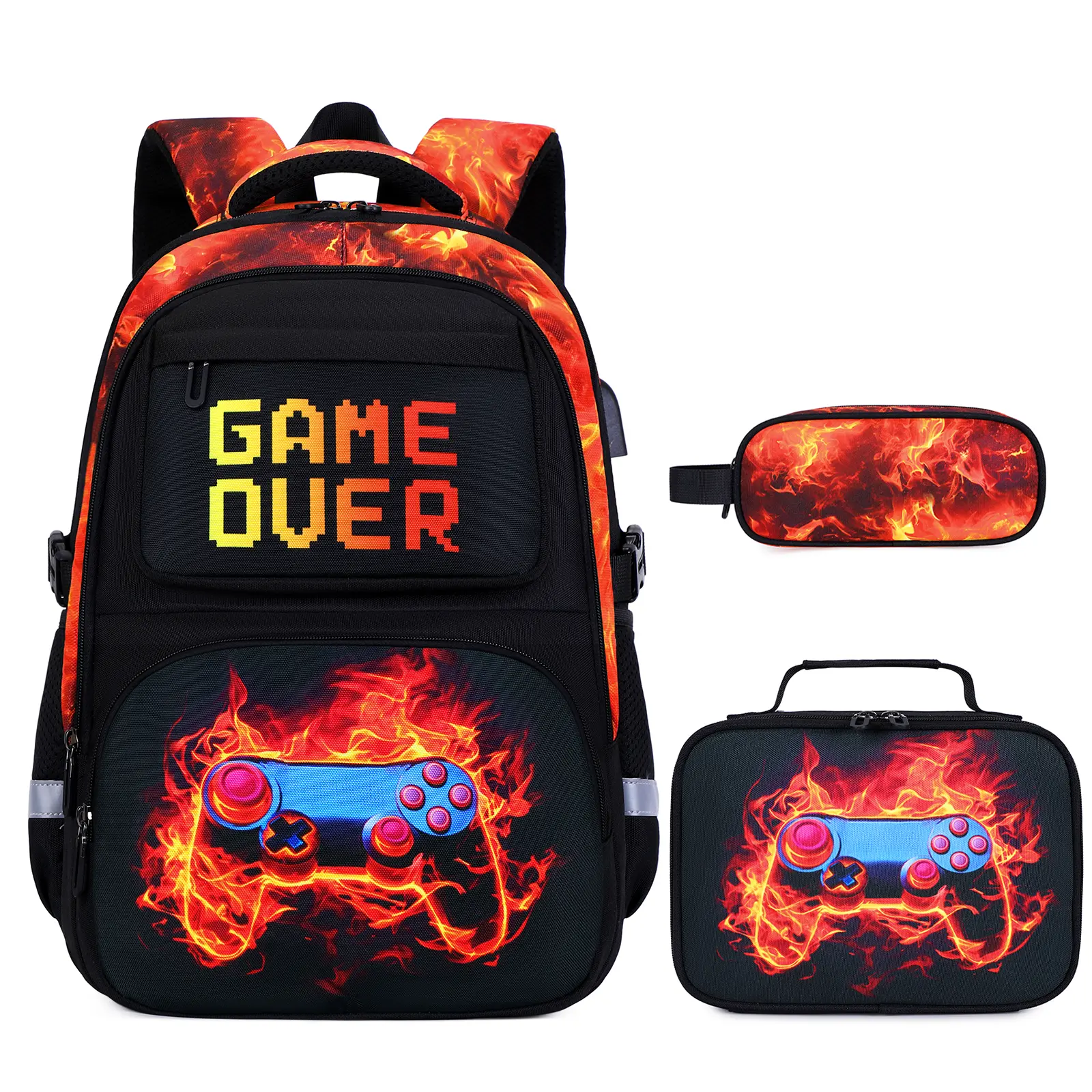 3PCS Set [Red Flame] 