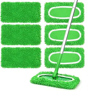 [New deal]- 6Pcs Reusable Microfiber Mop Pads Compatible with Sweeper Mop, Replacement Wet Mopping pad Refills & Washable Dry Sweeping Cloths for Surface/Hardwood Floor Cleaning