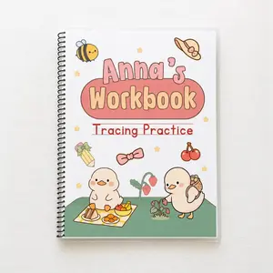 Personalized Cute Tracing Workbook (Marker Included) | Education and Motor Skills | Waterproof |Tracing Activities | Preschool | Kindergarten