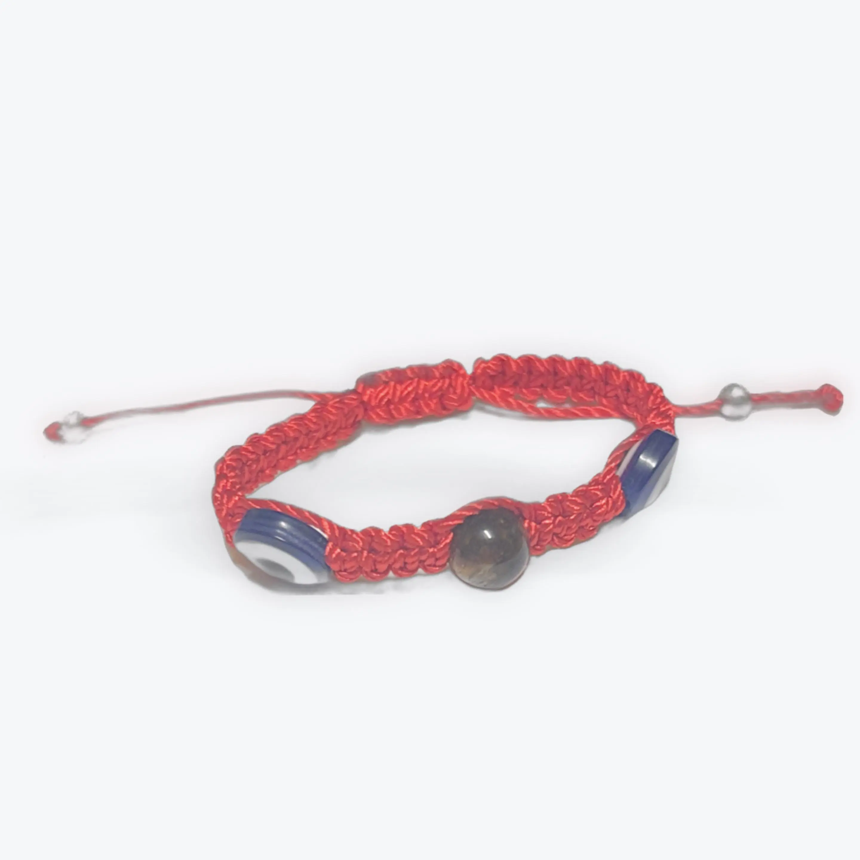 Baby-Toddler Unisex Adjustable Blue Bracelet with Evil Eye Print, Tiger Pattern - Fashion Costume Jewelry Accessory
