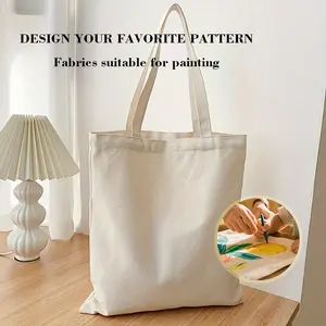 Simple Canvas Handbag Set, Heat Transfer/sublimation Printing, Durable Tote Bag, Ideal for Travel, Shopping, Picnic, Commute, Gift