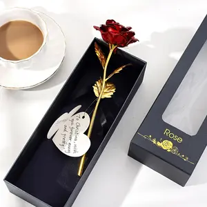 1 Set Exquisite Artificial Rose Flower - Realistic Valentine's Day Simulation Rose with Gift Box, Romantic Handmade Design, Perfect for Girlfriend, Party, Wedding, New Year Gift, Anniversary, Birthday, and Special Occasions