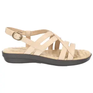Easy Street Womens Lobo Slingback Casual Sandals Casual Low Heel 1-2" - Beige