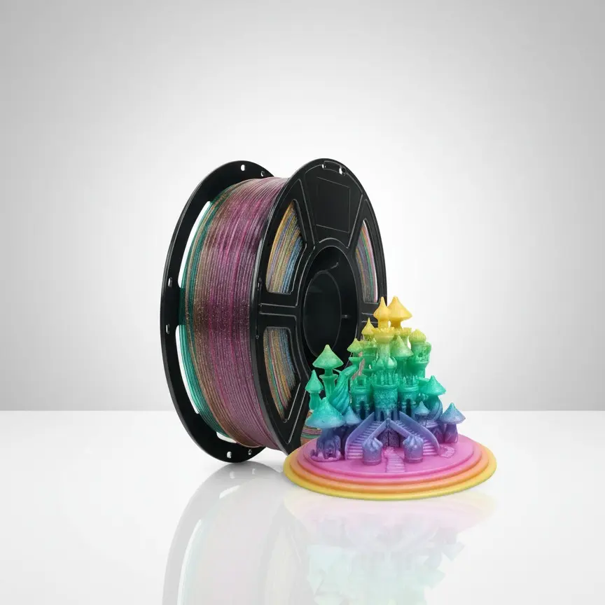 Flashforge Rainbow Rapid PLA 3D Printer Filament, 1.75mm, 1kg (2.2lbs) Spool, 500mm/s Ultra High-Speed/High-Speed Printing for Uninterrupted Production & Fine Detailing, 4.8/5 Stars (2266 Reviews) - Flashforge Store