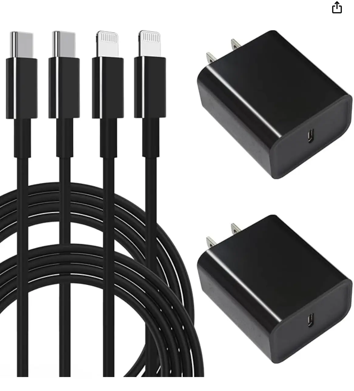 iPhone Fast Charging USB C Charger Block Type C Charger  with 6FT C Chargers with iPhone14/14 Pro Max/13/13Pro/12/12 Pro/11,iPad(Black)