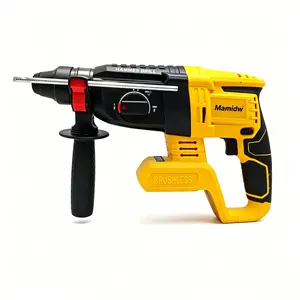 SDS Plus Rotary Hammer Drill, Lightweight Demolition Hammer, 3‑Mode Electric Hammer for Concrete/Masonry/Wood, with Anti‑Vibration Handle (Battery Not Included)