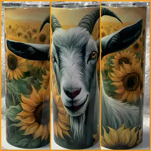 20 oz Sunflower Goat Tumbler