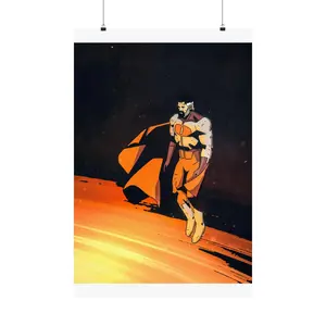 Omni Man Space Matte Vertical Unframed Poster, Invincible Superhero Wall Art Print, Comic Book Fan Gift, Unique Home Decor, Galaxy Poster Print,Invincible Superhero Unframe Poster, Mark Grayson Art Print, Emotional Comic Print