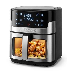 MIRASTON 8.5QT Large Capacity Digital Touchscreen Air Fryer, 8 Cooking Presets, Durable Stainless Steel, Visible Cooking Window, Nonstick Basket, 1500W