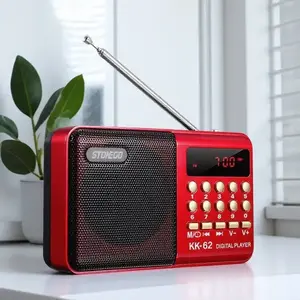 Portable Digital FM Radio MP3 Player with Bluetooth Speaker USb Rechargeable High Fidelity Stereo TF Card Music Player for Outdoor Travel Sports Work Study Entertainment