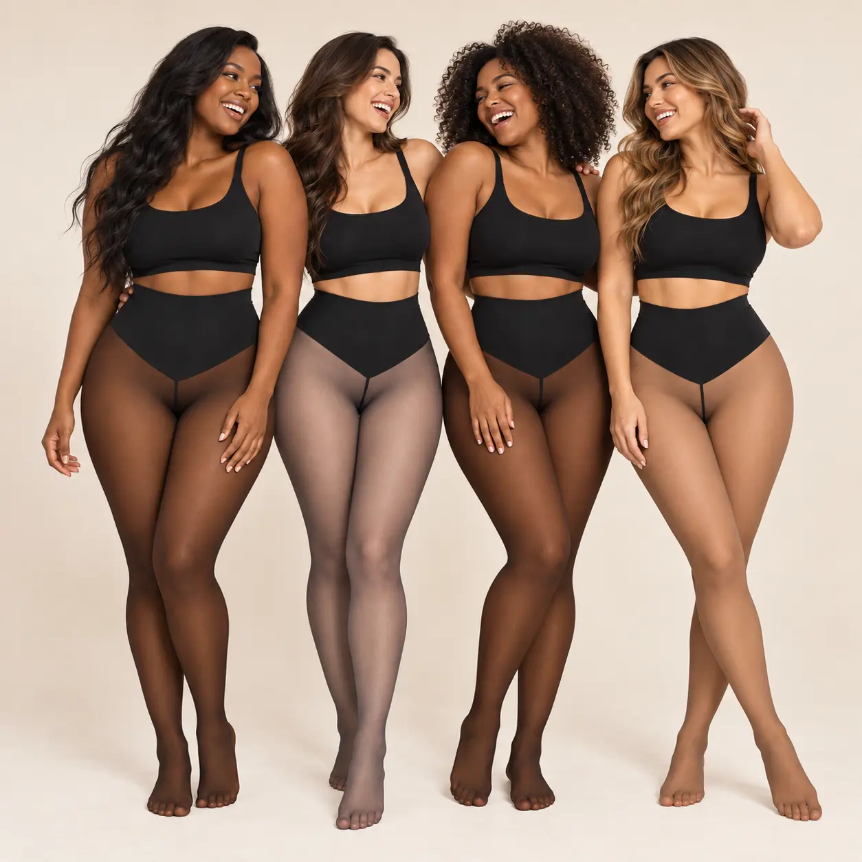 Women's Essential Seamless Magic Fleece Lined Closed Foot Tights - Smooth Basic Shapewear, Slimming Polyester Pantyhose, Winter Comfort, 3 Shades, S-XL Sizes, Tan/Bronze Womenswear Bottoms, Stylish Fit