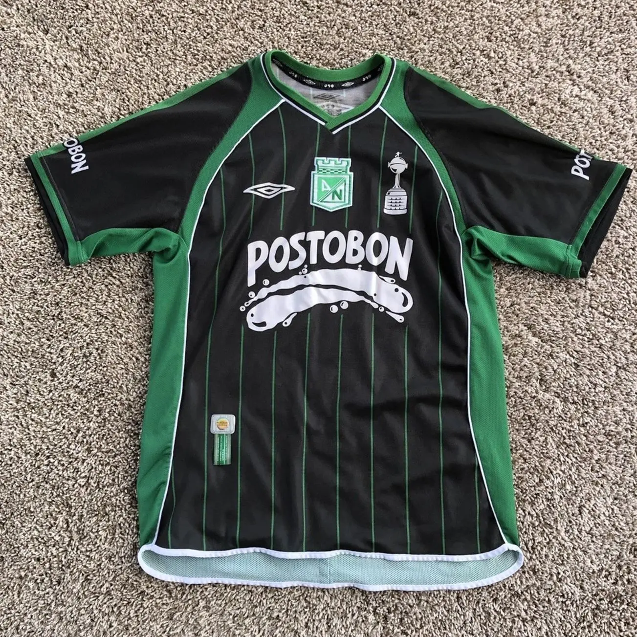 Vintage Umbro Athletico Nacional 03/04 Jersey Soccer Postobon Mens AOP Jersey ITY