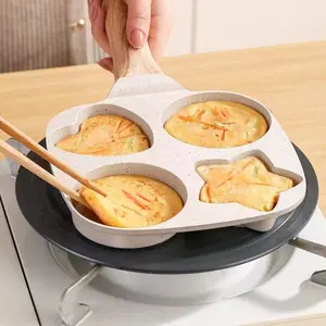 Micronized stone hamburger pan, home breakfast pan, steak skillet, mini egg roll pan, four-hole egg pan, small skillet