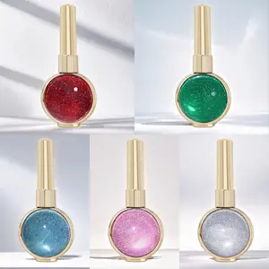 Diamond Glitter Gel Nail Polish – 5 Sparkling Colors, Sold Separately | High-Shine, Crystal Finish Brush Flawless French Uv Wipe