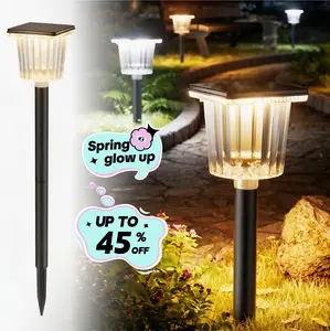 Super Bright Solar Pathway Lights Outdoor Powered, Easy Installation, Adjustable Warm & Cool White, Waterproof IP65 Garden Decor Landscape Lighting Outside for Yard/Patio/Walkway/Driveway/Landscape