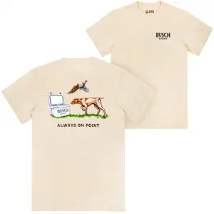 Busch Light Always on Point Front and Back Print T-Shirt