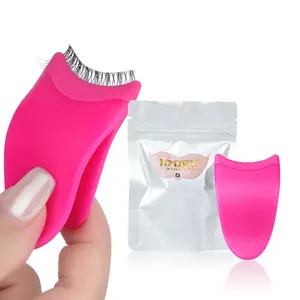 False Eyelashes Applicator Tool Lashes Clip for Beginners Easy to Apply Eyelashes Daily Use Buddy Tool Pinzas Para Pestañas (Plum) JIMIRE