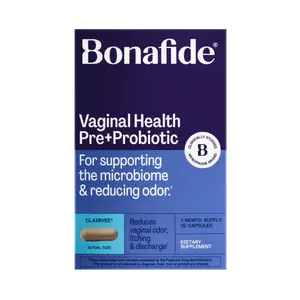 Bonafide Clairvee Vaginal Probiotic for Relief from Odor, Itching & Discharge, 1-Month Supply (15 Capsules)