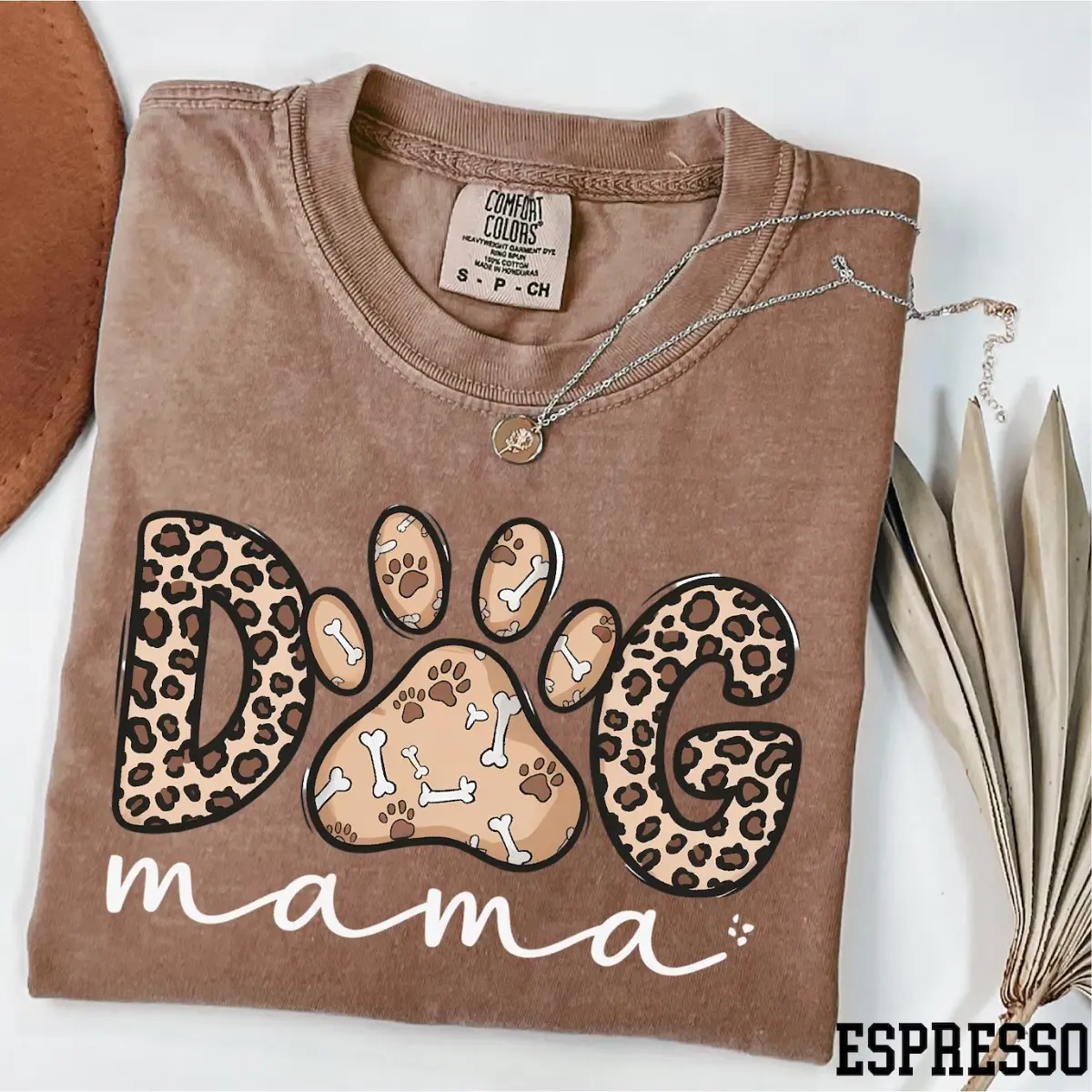 Comfort Colors Dog Mama Shirt, Dog Paw Shirt, Dog Mom Shirt, Leopard Dog Mama Shirt, Dog Lover Gift, Gift for Dog Mom, Animal Lover Shirt Top Womenswear Gift for Her