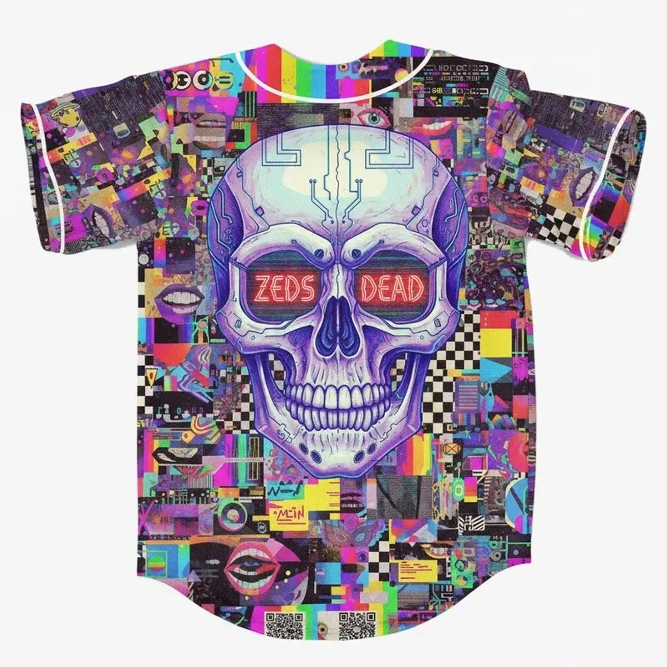 Zeds Dead Neon Afterlife Edm Rave Jersey – Cyber Skull Edition DN