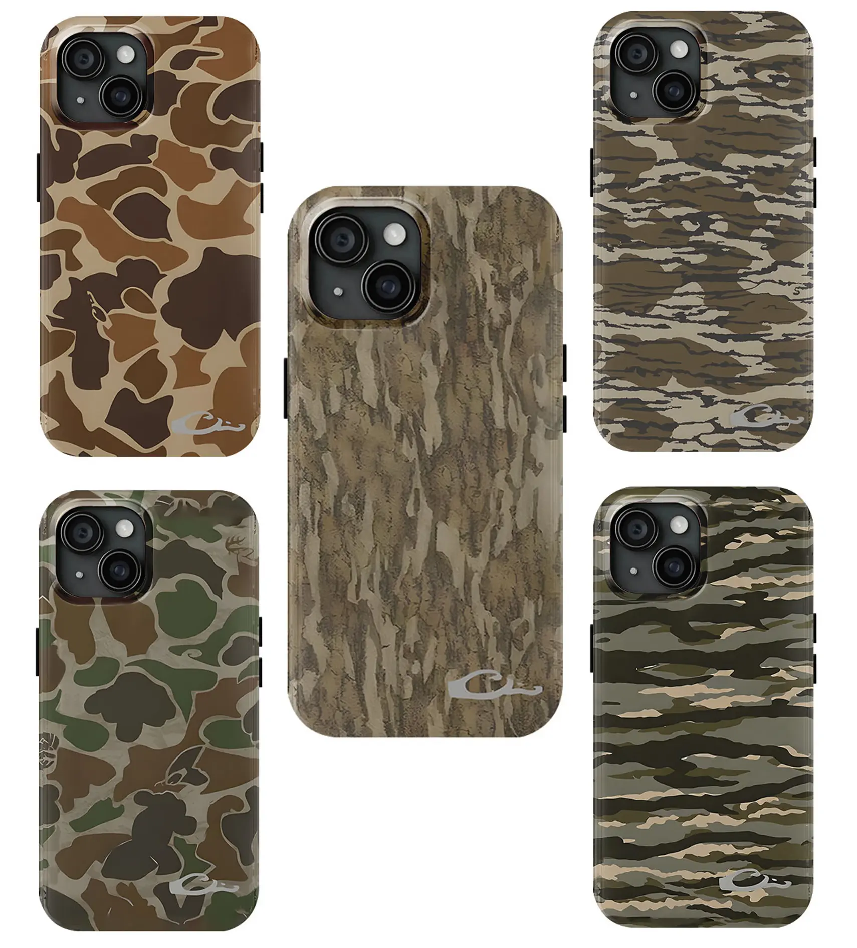 Drake Waterfowl Camouflage Glossy Two-In-One Phone Case, iPhone 17 Series Camouflage Hunting Theme iPhone Case, Dual Layer Protection, For iPhone 17-11 Pro Max, Pro Plus, and Samsung S25 24 23 Safety Case