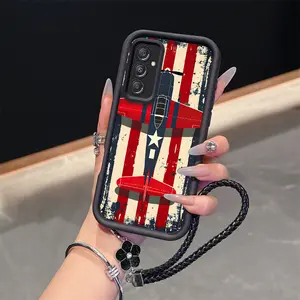Vintage Airplane Pattern suit lanyard phone Suitable For Samsung Galaxy F15 5G Case is suitable For Galaxy F15 5G with TPU Shock proof design perfect for popular