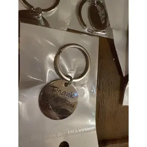 Quote Circle Metal Keychain