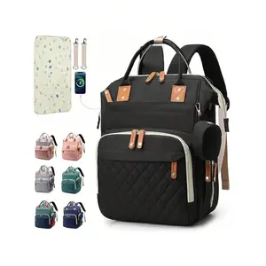 Baby Girl Boy Diaper Bag For Dad Mom With Pad, 16 Pockets, Pacifier Case, Large Diaper Bags Unisex For Travel( Black )