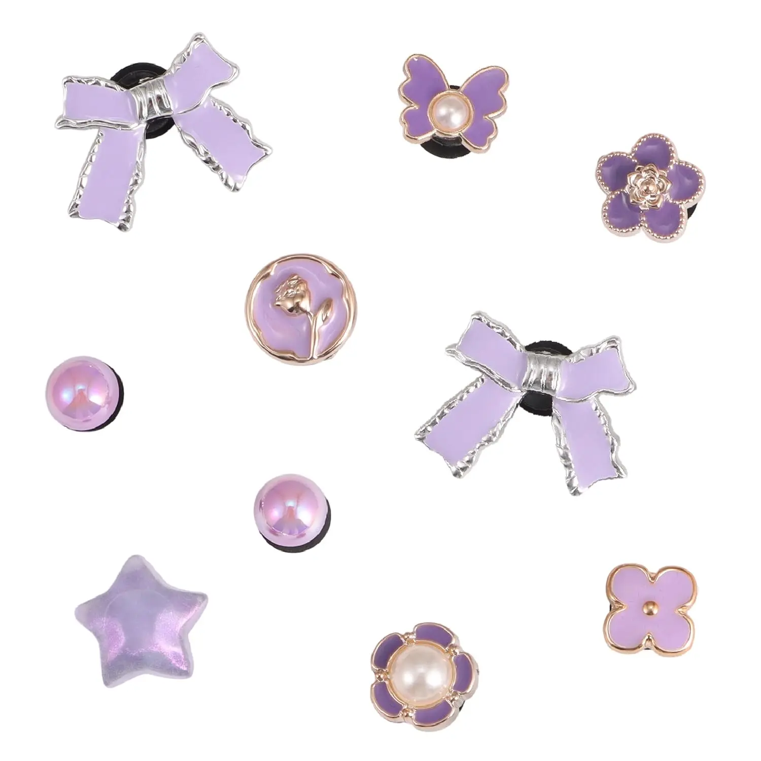 Purple Bow, 10Pcs