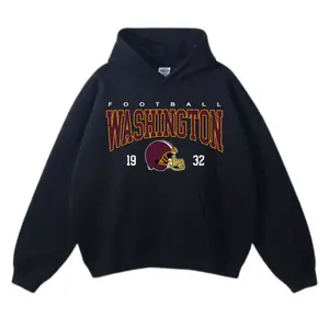 Vintage Washington Football Crewneck Hoodie, Washington Team Pullover Hoodie, Vintage Commander Hoodie, Commander Fan Apparel, Classic Washington Fan Pullover, Washington Football Long sleeve Casual Tops Cotton f