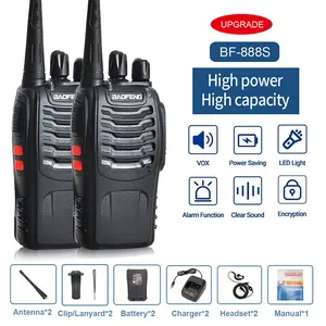 Baofeng BF-888s Two Way Radio 400-470mhz 5w Uhf 16 Channel, USB Rechargeable Handheld Walkie Talkie with Headphones, Portable Communication Device, Rechargeable Walkie Talkies
