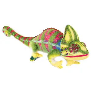Real Planet™ Green Yemen Chameleon Realistic Plush Stuffed Animal