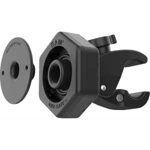 RAM Mounts Tough-Claw Small Clamp Base with Vibe-Safe Adapter - Ball Mount - 5/8-inch - 1-1/2-inch