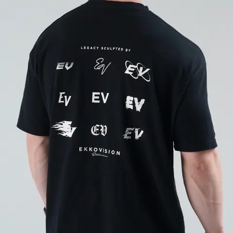 EKKO EV Sculpting a Legacy Acid Washed 100% Cotton Oversized T-shirt