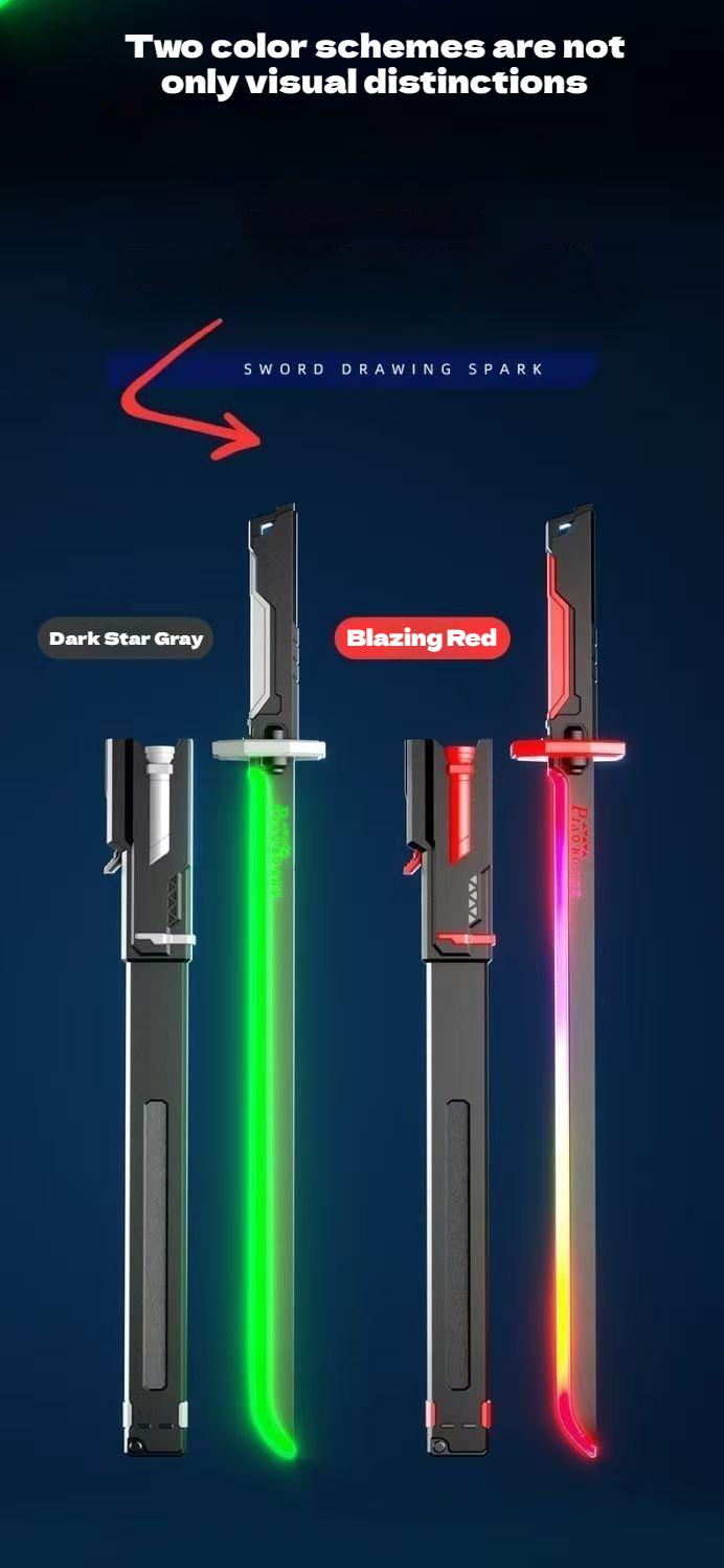 DKD SparkBlade Samurai LED Lightsaber Toy Cyberpunk Katana - 31.5" Light-Up Propfor Cosplay, Raves & Festivals RGB Lights Durable CollectibleItem US In Stock, Perfect Easter Gift