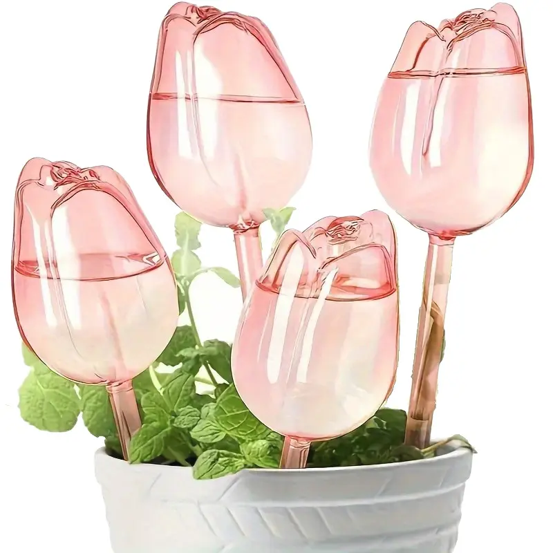 Tulip Design Plant Watering Ball, Long-Lasting Drip Irrigation System, Indoor Outdoor Plants, Garden Accessories, Adjustable Automatic Watering Device, Watering Systems