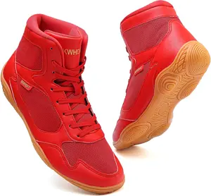 Men Wrestling Shoes Boxing Shoes for Men Pro Wrestling Boots High Top Fitness Weightlifting Powerlifting Shoes