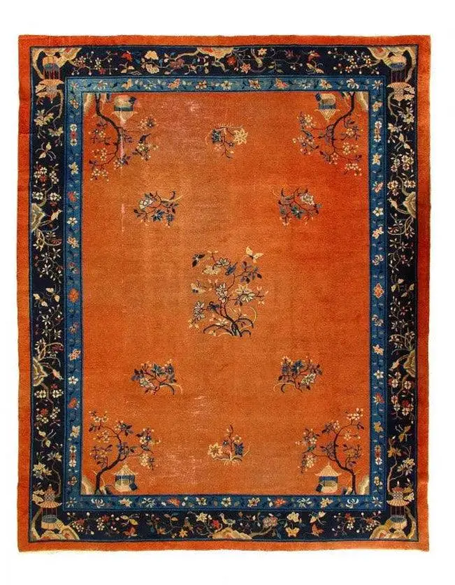 Canvello Chinese Antique Early 20th Century Art Deco Rug - 9'3'' X 11'6''