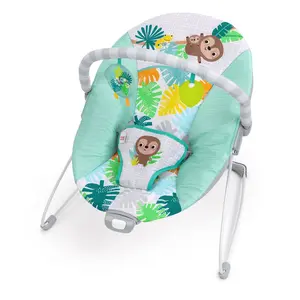Bright Starts Floral Wonders Vibrating Bouncer - Green